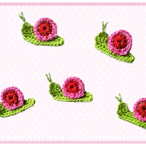 Snail Crochet Application Patch Application Crochet Snail Application Crocheted Snail Application image 3