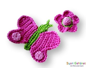 Butterfly, Crochet Application, Crochet Butterfly, Applique, Patch, Crochet Picture, Crochet Butterfly