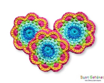 Crochet application flower, patch