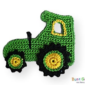 Tractor gehaakte applicatie patch boerderijapplicaties gehaakte tractorboerderij