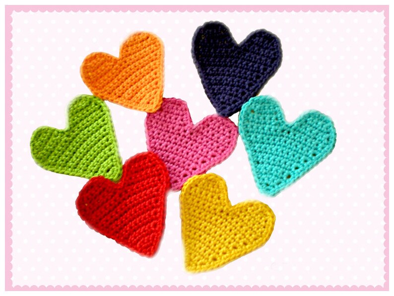 Heart, Crochet Application, Patch, Application, Crochet Pattern image 3