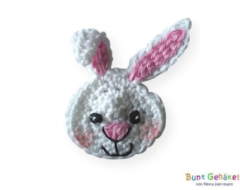 Rabbit - Mini Bunny Easter Bunny Easter Decoration Crochet Application Patch Application Crochet Picture