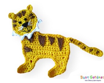 Tiger crochet applique applique