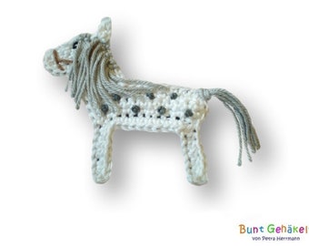 horse, crochet application, patch, pony, appliqué, animal application, horse application, girl's application