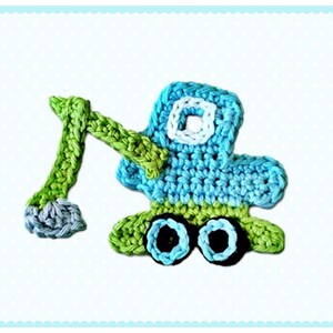 Excavator Crochet Application Patch Application Crochet Excavator Crochet Car Boy Application Construction Site image 3