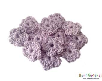 Crochet flowers mini 2,5 cm, crochet application, patch, appliqué, flowers, scattering flowers, crochet picture