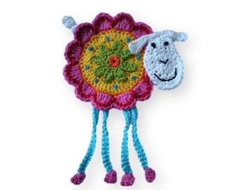 Sheep Crochet Sheep Crochet Application Patch Crochet Flower Sheep Patch Crochet Pattern