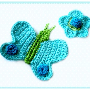 butterfly, crochet application, patch, appliqué, crochet pattern, crocheted appliqué, crocheted butterfly, crochet flower image 4