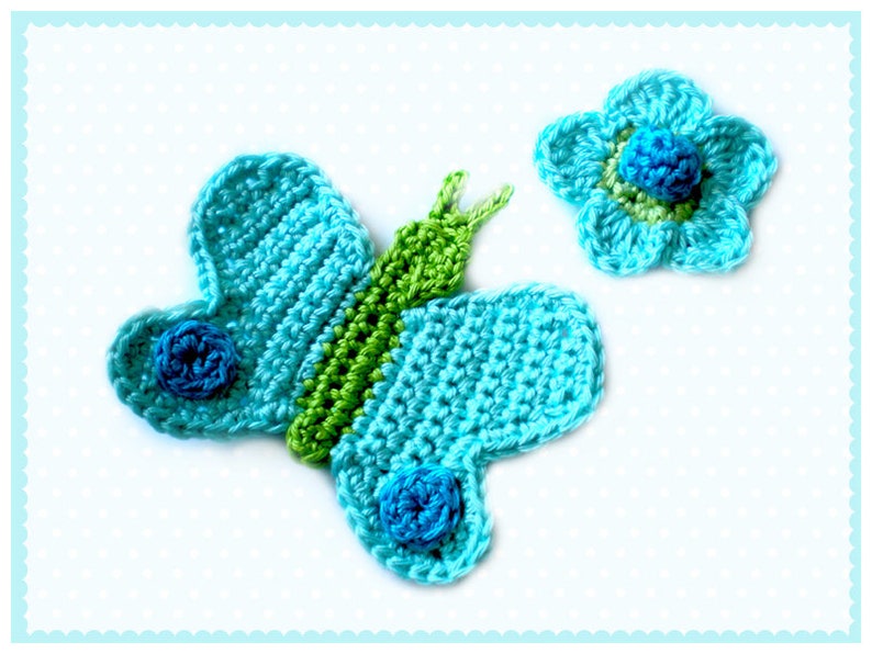 butterfly, crochet application, patch, appliqué, crochet pattern, crocheted appliqué, crocheted butterfly, crochet flower image 4