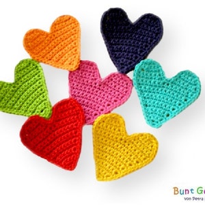 Heart, Crochet Application, Patch, Application, Crochet Pattern image 1