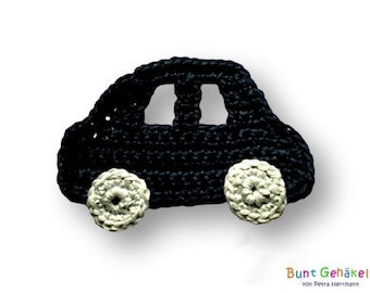 car, crochet application, patch, appliqué, crochet car, boys' appliqué