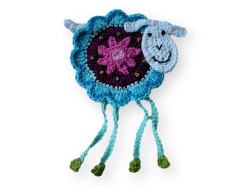 Sheep Crochet Sheep Crochet Application Patch Crochet Flower Sheep Patch Crochet Pattern