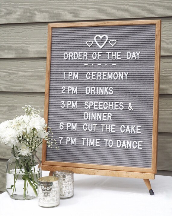 Large letter board 16 X 20 inch with grey felt Etsy