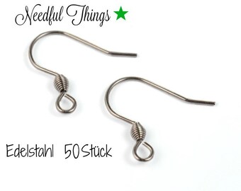 Chytaii Ohrhaken Ohrringe Haken Ohrh/änger Ohrringe Fischhaken mit Kunststoffbox f/ür Basteln Ohrring Schmuckherstellung 18 MM 140St/ücke Golden Silber