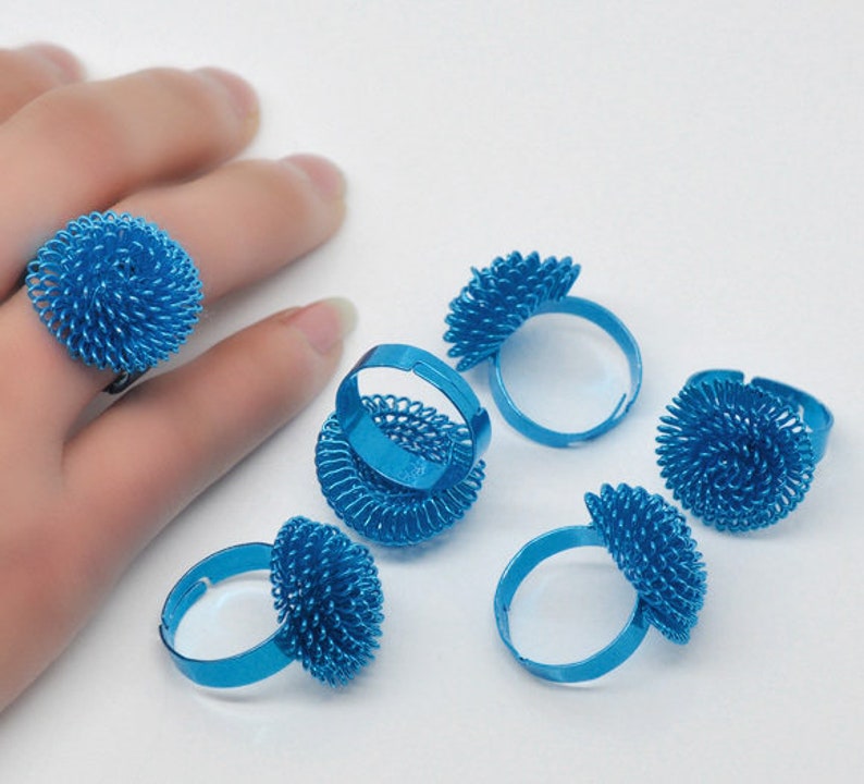 1 wire ring blue
