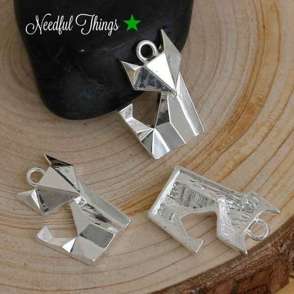 1 Origami Fuchs Silber
