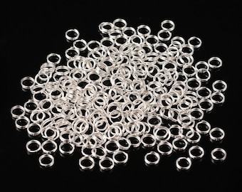 10 Grams Column rings Silver 6 x 1.4 mm