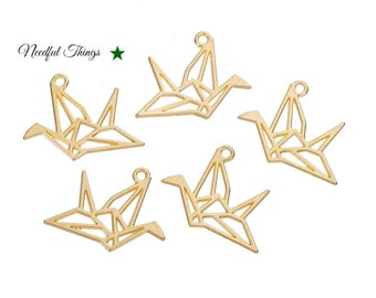 5 Origami Cranes Gold