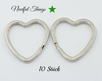 10 key rings heart