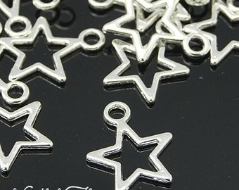 10 pendentif étoiles argent