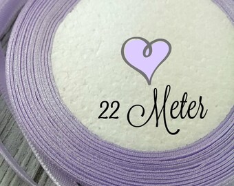 Satin Ribbon 6 mm purple 22 meter Roll