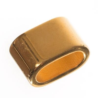 5 intermediate pieces 13 x 8 mm, gold-plated