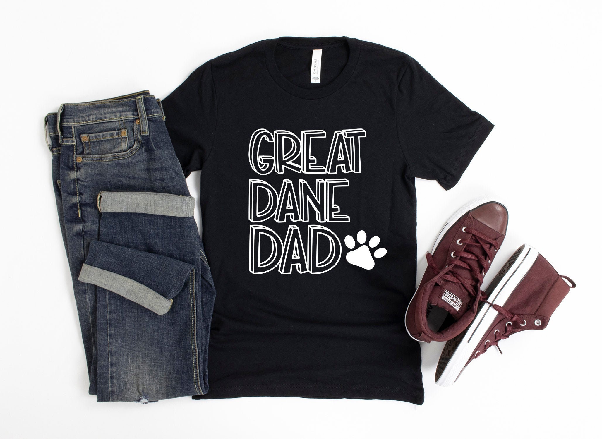 Great Dane Dog Dad Shirt Great Dane Dog Lover Tshirt Great Etsy