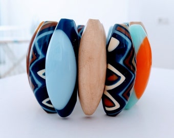 Bracelet  wood y resin