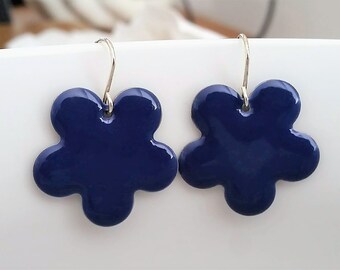 Earrings  blue flowers