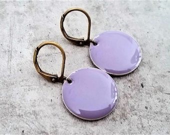 Earrings enamel