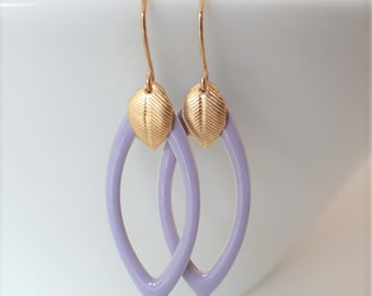 Earrings enameled "Gold autumn"