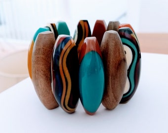 Armband Holz und Harz