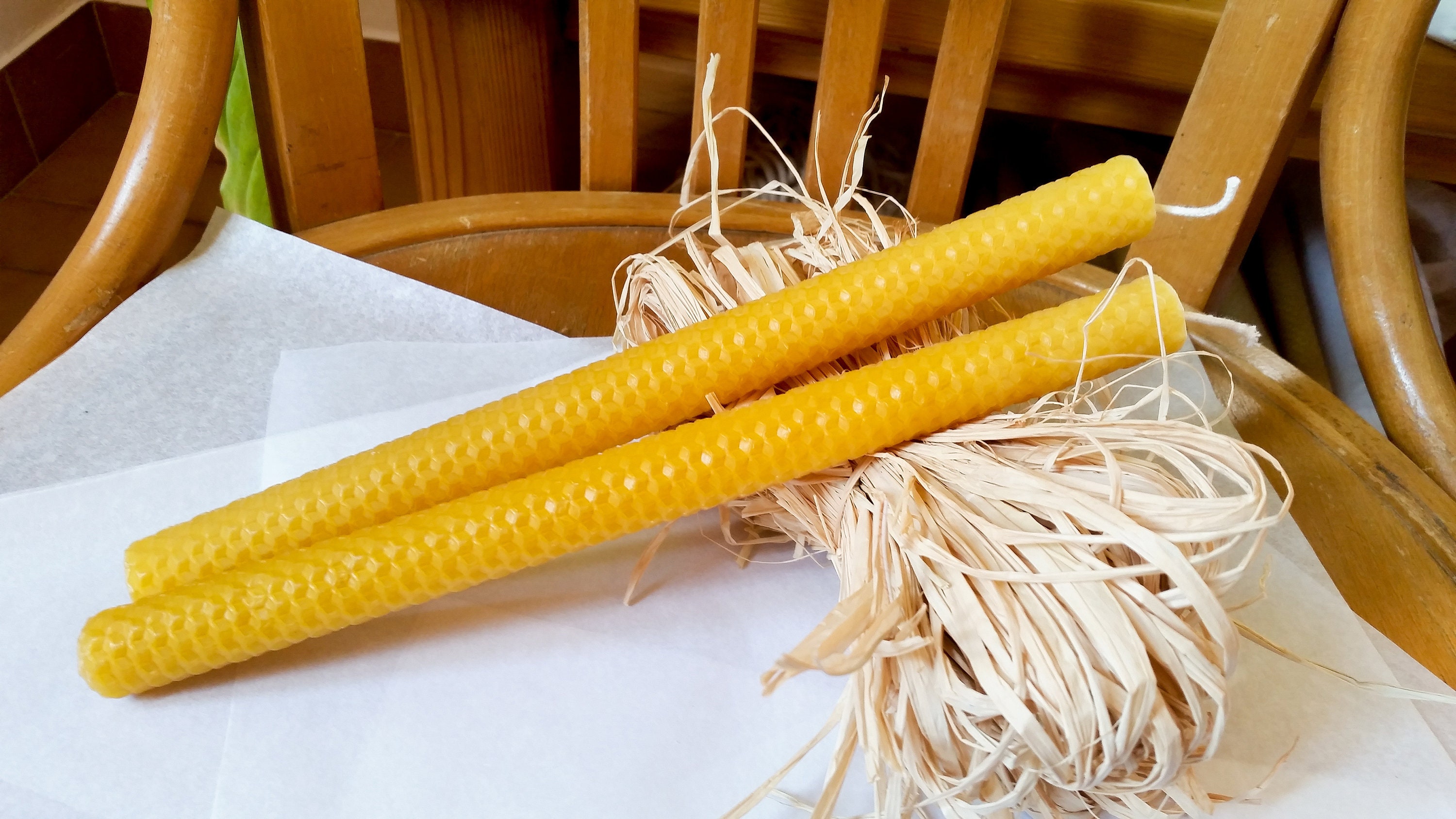 Bougies en Cire d'abeilles, Modèle Leïla