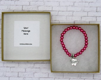 Personalized Gift From The Tooth Fairy, Tooth Fairy Beaded Bracelet, Tooth Fairy Bracelet, No Cavities Club, Custom Tooth Fairy Gift