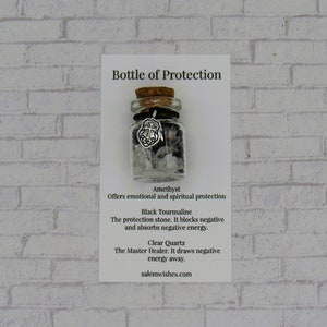 Bottle of Protection, Protection Gift, Protection Crystals, Energy Protection, Block Negativity, Crystal Bottle, Empath Protection, ill Wish