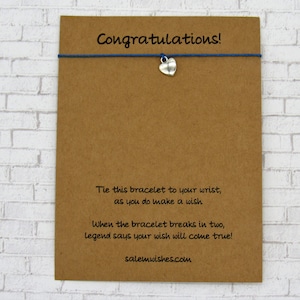 Personalized Congratulation Wish Bracelet, Congratulations Gift, Unique Congratulations Gift, Congratulations Gift, Congrats, You Did It