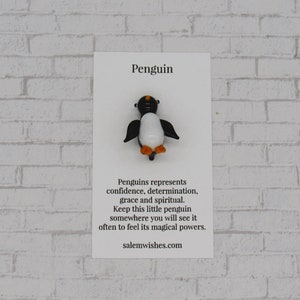 Penguin, Penguin Gift, Blown Glass Penguin, Confidence Gift, Lucky Charm, Penguin Lover Gift, Good Luck Gift, Determination Gift, Spiritual