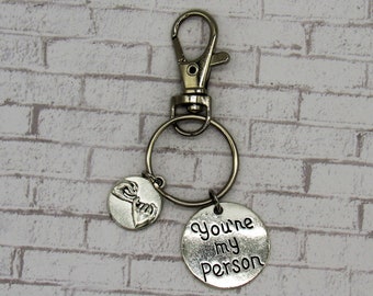 You're My Person Gift, You're My Person Keychain, My Person Gift, Pinky Promise Gift, Gift for Him, Anniversary Gift, Gift for Friend