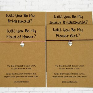 Bridesmaid Gift, Bridesmaids Wish Bracelet, Bridesmaid Bracelet, Will You Be My Bridesmaid, Unique Bridesmaids Gift, Bachelorette Gift Idea