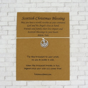 Scottish Christmas Blessing, Scottish Christmas Wish Bracelet, Scottish Gift, Scotland Gift, Scotland Christmas Gift, Stocking Stuffer