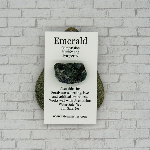 Emerald Pocket Stone, Raw Emerald Crystal, Rough Emerald, Emerald Gemstone, Manifesting Stone, Prosperity Stone, Attract Abundance, Healing
