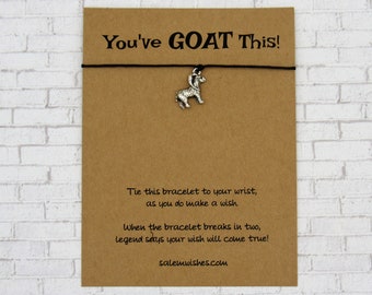 You've Got This Gift, Goat Wish Bracelet, Goat Chinese Zodiac, Personalized Goat Gift, Funny Inspirational Gift, Greatest of All Time, Goats