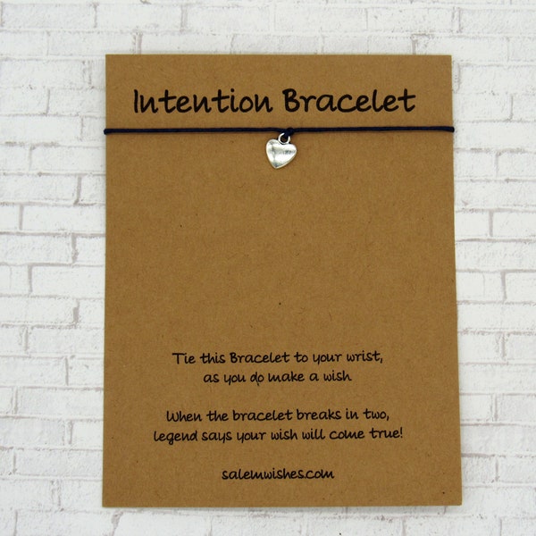 Intention Wish Bracelet, Intention Gift, Intentions, Setting Goals Gift, Custom Intention Jewelry, Goal Setting, Postivie Affirmation