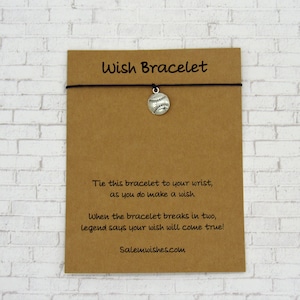 Softball Gift, Baseball Gift, Softball Wish Bracelet, Baseball Coach Gift, Softball Coach Gift, Softball Team, Tball Team Gift, Team Gift