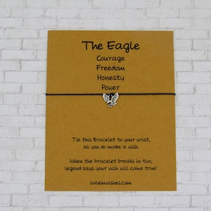 Eagle Gift, Eagle Wish Bracelet, Eagle Bracelet, Eagle Jewelry, Eagles, Eagle Scout, USA Symbol, Eagle Team Gift, Strength Gift, Freedom