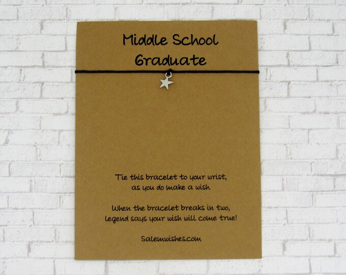 Middle School Graduation Gift Middle School Wish Bracelet Etsy
