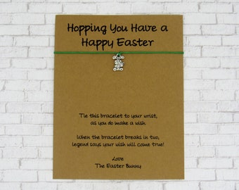 Gift from the Easter Bunny, Easter Wish Bracelet, Easter Card from the Easter Bunny, Easter Basket Gift, Kids Easter Gift, Easter Egg Hunt