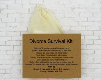 Divorce Gift, Breakup Survival Kit, Break Up Gift,  Divorce Survival Kit, Funny Breakup Gift, Divorce Gift for Friend, Break up Gift for her