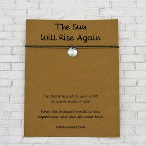 Positive Gift, Rising Sun Wish Bracelet, Positivity Gift, Positive Vibes Gift, Positive Energy, Motivational Quotes, Thinking of you gift