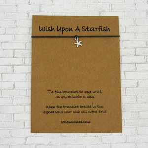 Starfish Wish Bracelet, Starfish Friendship Bracelet, Wish Upon A Starfish, Starfish Gift, Beach Theme, Custom Starfish Gift, Summertime
